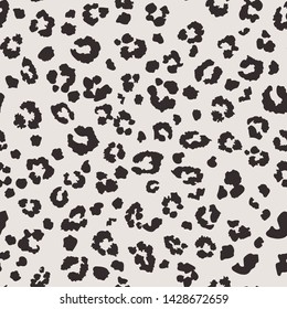 Leopard pattern design. Animal print seamless pattern, vector illustration background. Fur animal skin fashion textile, surface design