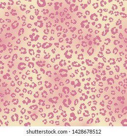 Leopard pattern design. Animal print seamless pattern, vector illustration background. Fur animal skin fashion textile, surface design