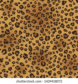 Leopard pattern design. Animal print seamless pattern, vector illustration background. Fur animal skin fashion textile, surface design