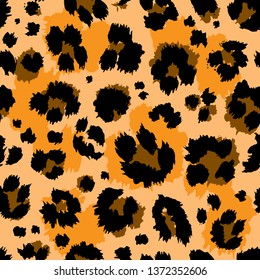 leopard pattern design funny drawing seamless pattern