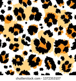 leopard pattern design funny drawing seamless pattern