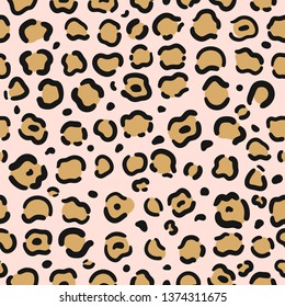 leopard pattern design funny drawing seamless pattern 