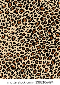 leopard pattern design funny drawing seamless pattern