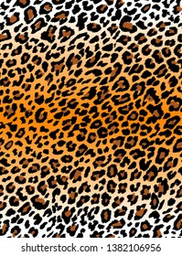 leopard pattern design funny drawing seamless pattern