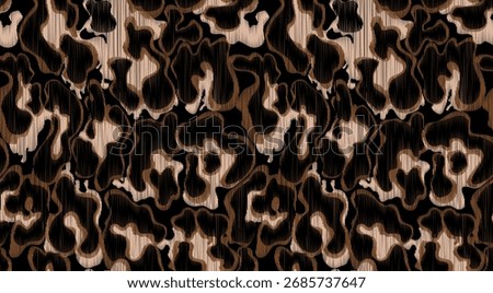 Leopard pattern design, illustration background. Doodle animals texture pattern.
