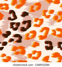 Leopard pattern design, Seamless animal vector illustration background print
