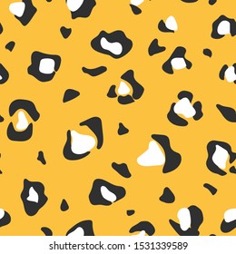 Leopard pattern design. Seamless camouflage background.