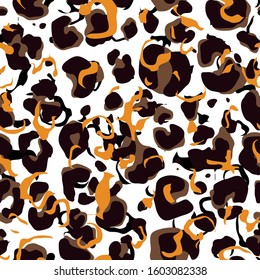 Leopard pattern design, seamless full textile products Background Pattern Vector illustration