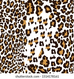 Leopard pattern design, seamless vector illustration background