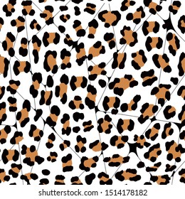 Leopard pattern design, seamless vector illustration background
