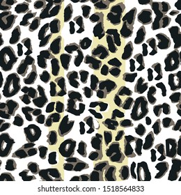 Leopard pattern design, seamless vector illustration background