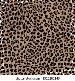 Leopard pattern design, seamless vector illustration background