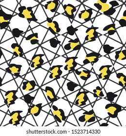 Leopard pattern design, star themed seamless vector illustration background Camouflage pattern vector illustration