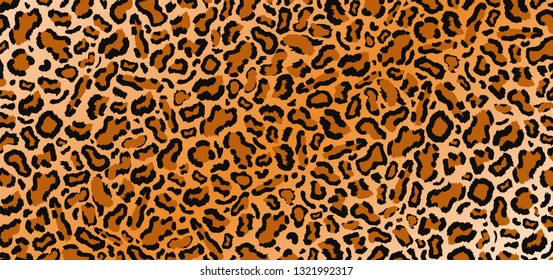 Leopard pattern design, trendy background. Leopard fur pattern seamless real hairy texture. Fashion, trend 2019