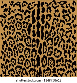 Leopard pattern design, vector illustration background. Animal design. Brown, orange, yellow