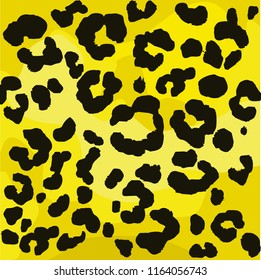 Leopard pattern design, vector illustration background. Animal design. Brown, orange, yellow