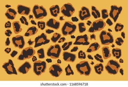 Leopard pattern design, vector illustration background. Animal design. Brown, orange, yellow. Leopard fabric design. colorful patterns