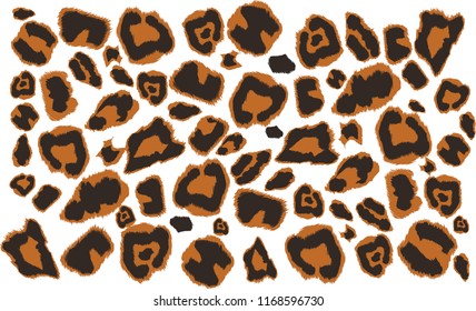 Leopard pattern design, vector illustration background. Animal design. Brown, orange, yellow. Leopard fabric design. colorful patterns