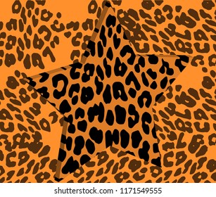 Leopard pattern design, vector illustration background.