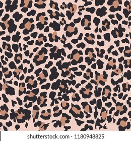 Leopard pattern design, vector illustration background. Animal design. Brown, orange, yellow, red, black