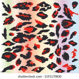 Leopard pattern design, vector illustration background. Animal design. Brown, orange, yellow