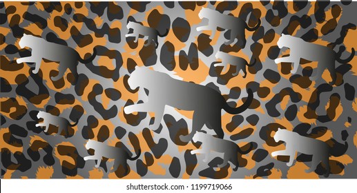 Leopard pattern design, vector illustration background.