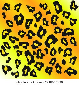 Leopard pattern design, vector illustration background. Animal design. Brown, orange, yellow