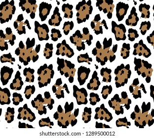 Leopard pattern design, vector illustration background.
