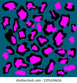 Leopard pattern design, vector illustration background. Animal design. Brown, orange, yellow, red, black, pink, purple