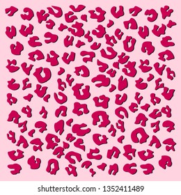 Leopard pattern design, vector illustration background. Animal design. Brown, orange, yellow, red, black, pink, purple