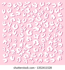 Leopard pattern design, vector illustration background. Animal design. Brown, orange, yellow, red, black, pink, purple