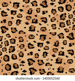 Leopard pattern design, vector illustration background funny drawing seamless pattern. Lettering poster or t-shirt textile graphic design
