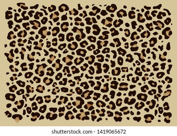 Leopard pattern design, vector illustration background seamless repeats