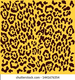 Leopard pattern design, vector illustration background. Animal design. yellow, braun, black