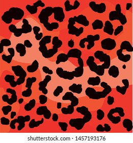 Leopard pattern design, vector illustration background. Animal design. Brown, orange, yellow