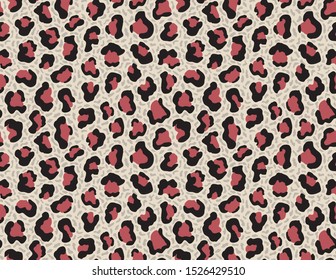 Leopard pattern design, vector illustration background - Vektör
