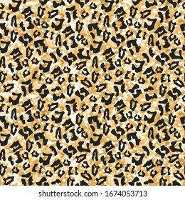 Leopard pattern design, vector illustration background. Jaguar, leopard, cheetah, panther fur. Gold and white seamless camouflage background.