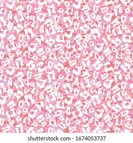 Leopard pattern design, vector illustration background. Jaguar, leopard, cheetah, panther fur. Pink and white seamless camouflage background.