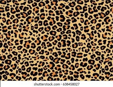 Diseño de patrones leopardo, fondo de ilustración vectorial