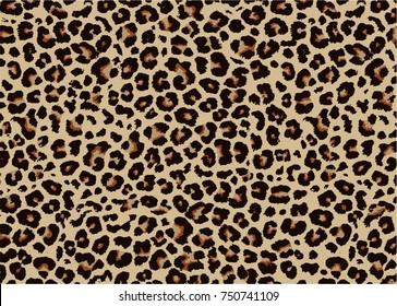 Leopard pattern design, vector illustration background - Shutterstock ID 750741109