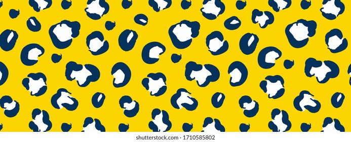 Leopard pattern design vector. Stylised Leopard and tropical leaf background for Fabric, Print, Fashion, Wallpaper. Vector illustration. 