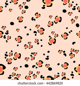 leopard pattern with dots in color