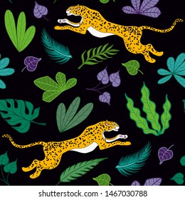Leopard pattern flat color design