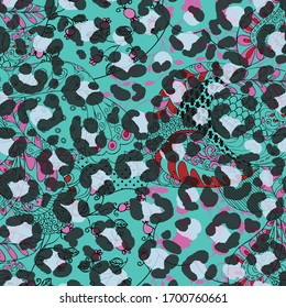 Leopard pattern, jaguar pattern, animal fur