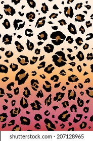 Leopard pattern with ombre effect