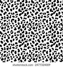 
leopard pattern, repeat background, vector illustration, modern black white print