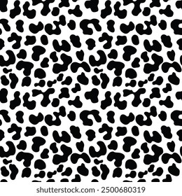 
leopard pattern seamless background black white design with spots on print
