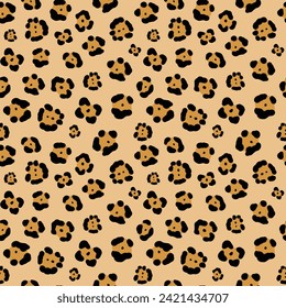 Leopard pattern seamless background, Dalmatian skin pattern texture, for printing, wrapping paper, fabric, textiles, clothing, cover, banner or home decorate and abstract background.