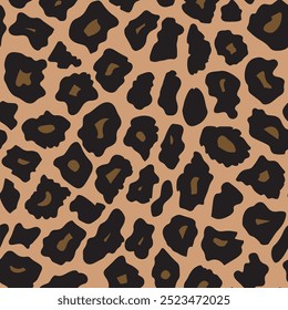 Leopard pattern seamless background leather texture vector illustration. leopard pattern seamless fashionable design for print clothes, paper, fabric. Leopard spots.