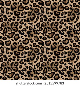 
leopard pattern seamless background texture of leather, vector illustration for printing clothes, paper, fabric